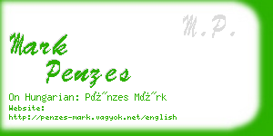 mark penzes business card